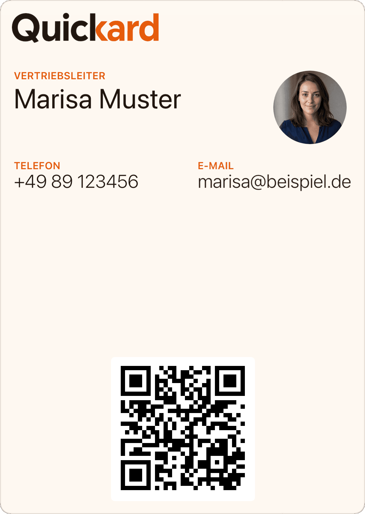 Apple-Wallet-Visitenkarte von Marisa Muster